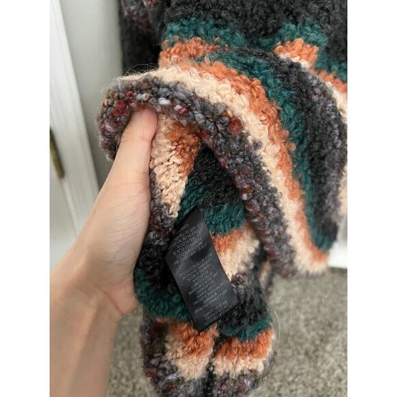 Moth by Anthropologie Italian Wool Earth Tone Striped Turtleneck Sweater - Picture 5 of 7